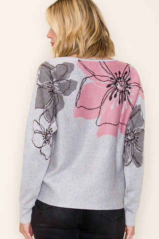Upward Fashion Floral Sweater - Bray and Em Boutique