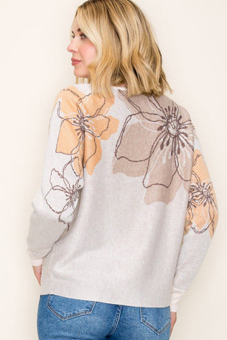 Upward Fashion Floral Sweater - Bray and Em Boutique