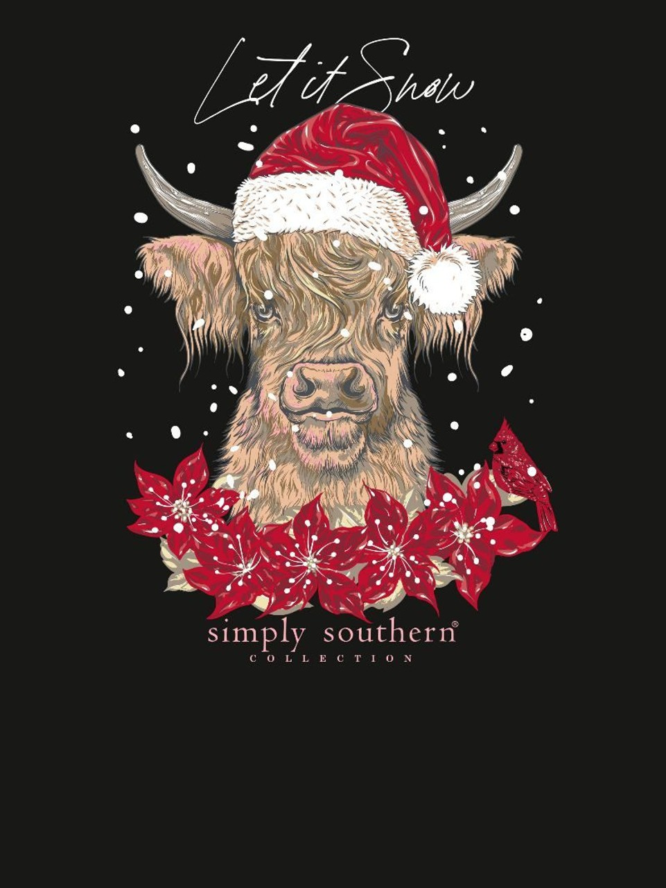 Simply Southern Let It Snow Cow Shirt