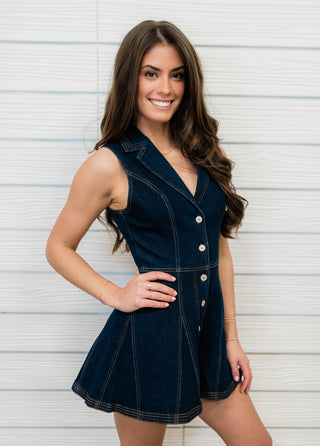 Urban Dreams Sleeveless Romper - Bray and Em Boutique