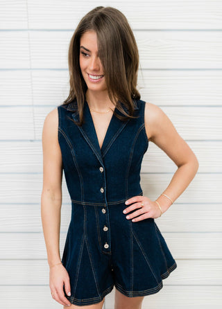 Urban Dreams Sleeveless Romper - Bray and Em Boutique
