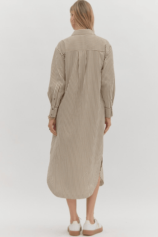 Urban Lines Striped Shirt Dress - Bray and Em Boutique