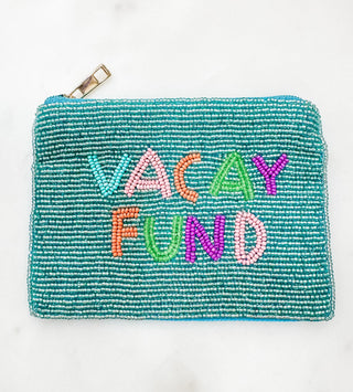 "Vacay Fund" Beaded Coin Purse - Bray and Em Boutique