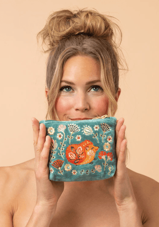 Velvet Embroidered Pouches - Bray and Em Boutique