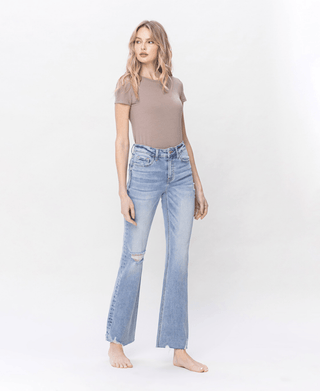 Vervet Favorite Go - To HW Distressed Hem Jeans - Bray and Em Boutique