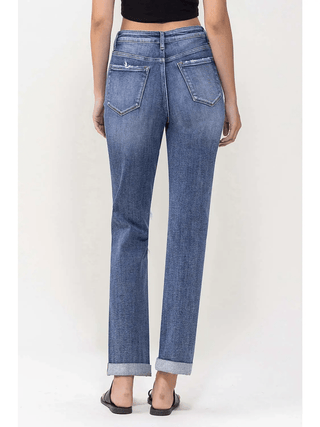 Vervet Felt Like It HR Distressed Cuffed Jean - Bray and Em Boutique