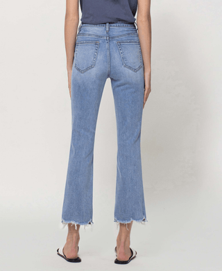 Vervet Fun Side HR Frayed Hem Jean - Bray and Em Boutique