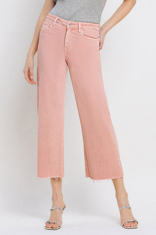 Vervet HR Charmed Life Crop Wide Leg Jeans - Bray and Em Boutique