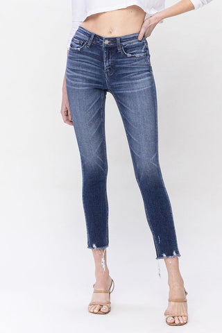 Vervet On The Way MR Distressed Crop Jean - Bray and Em Boutique