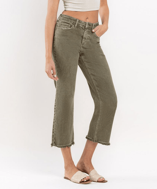 Vervet Take A Guess HR Ankle Straight Jean - Bray and Em Boutique