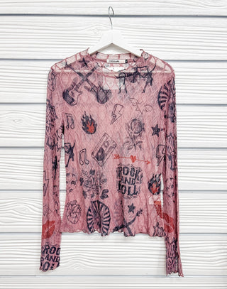 Vintage Desire Sheer Lattice Top - Bray and Em Boutique