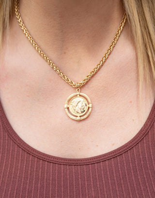 Vintage Discovery Coin Pendant Necklace - Bray and Em Boutique