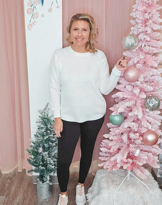 Waffle Warmth Sweater - Bray and Em Boutique