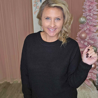 Waffle Warmth Sweater - Bray and Em Boutique