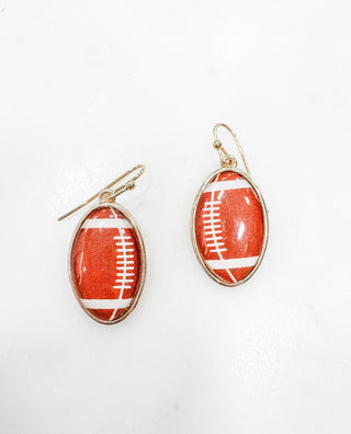Watch The Clock Football Earrings - Bray and Em Boutique