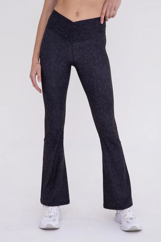 Watercolor Brushed Flared Leggings - Bray and Em Boutique