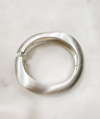 Wavey Hinged Asymmetrical Bangle - Bray and Em Boutique