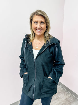 We Mean Business Hooded Coat - Bray and Em Boutique