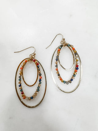 We Understand Tripple Oval Beaded Earrings - Bray and Em Boutique