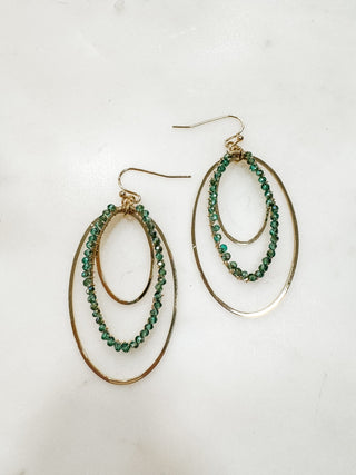 We Understand Tripple Oval Beaded Earrings - Bray and Em Boutique