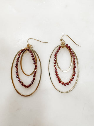 We Understand Tripple Oval Beaded Earrings - Bray and Em Boutique