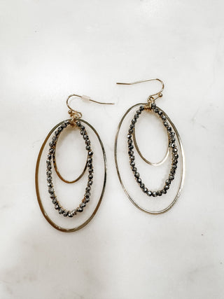 We Understand Tripple Oval Beaded Earrings - Bray and Em Boutique