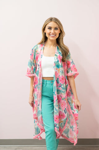 What Grows Around Floral Kimono - Bray and Em Boutique