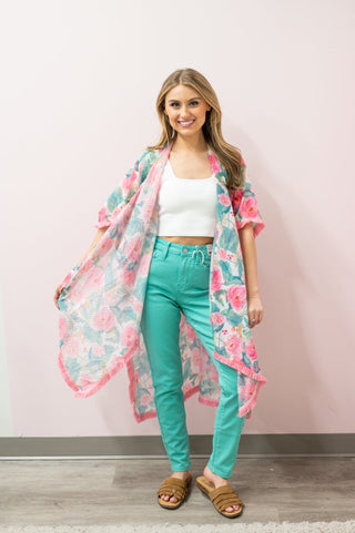What Grows Around Floral Kimono - Bray and Em Boutique