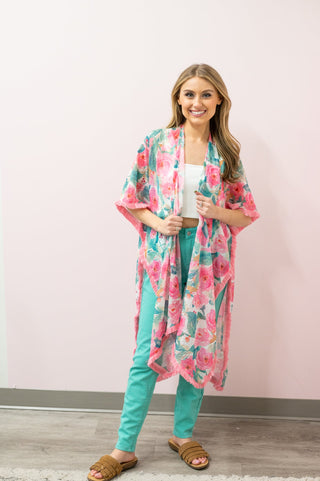 What Grows Around Floral Kimono - Bray and Em Boutique
