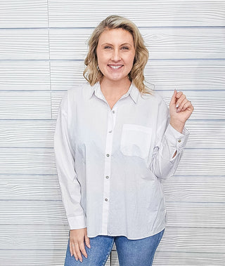 What Will It Be Button Down Top - Bray and Em Boutique