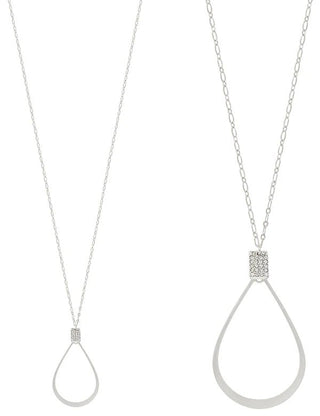 Whimsically Me Teardrop Rhinestone Necklace - Bray and Em Boutique