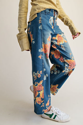 Wildflower Barrel Jeans - Bray and Em Boutique