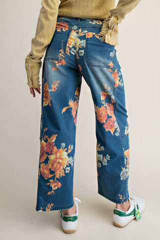 Wildflower Barrel Jeans - Bray and Em Boutique