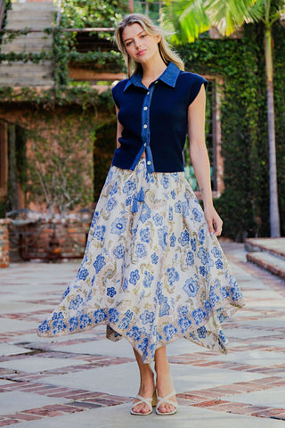 Wildflowers Wave Midi Skirt - Bray and Em Boutique