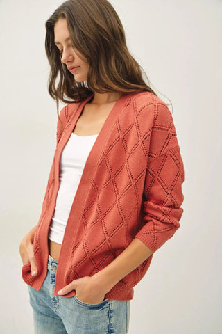 Willow Mist Pointelle Cardigan - Bray and Em Boutique