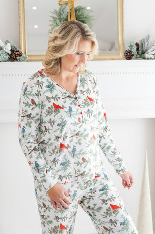 Winter Birds Pajama Top - Bray and Em Boutique