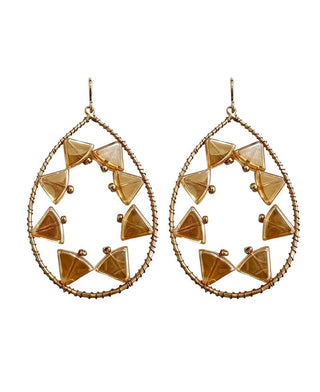 Wire Wrapped Teardrop w/ Beads Earring - Bray and Em Boutique