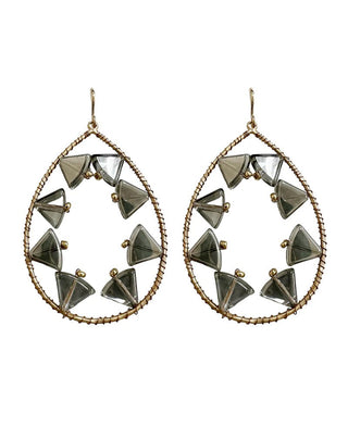 Wire Wrapped Teardrop w/ Beads Earring - Bray and Em Boutique