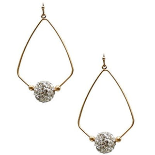 Wired Geometric White Bead Earring - Bray and Em Boutique