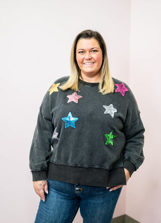 Womens Twinkle Star Top - Bray and Em Boutique