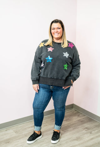 Womens Twinkle Star Top - Bray and Em Boutique
