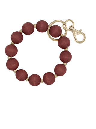 Wood Bead Key Ring - Bray and Em Boutique