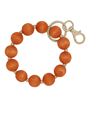Wood Bead Key Ring - Bray and Em Boutique