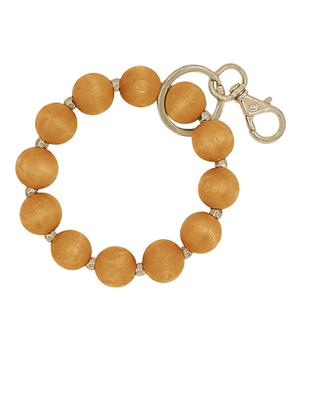 Wood Bead Key Ring - Bray and Em Boutique
