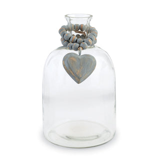 Wood Beads Glass Vase - Bray and Em Boutique