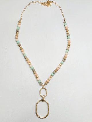 Wooden Bead Double O Necklace - Bray and Em Boutique