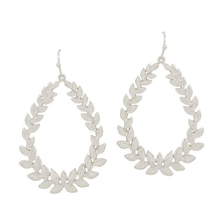 Worn Leaf Pattern Teardrop Earring - Bray and Em Boutique