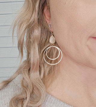 Worth It All Stone and Circle Earring - Bray and Em Boutique