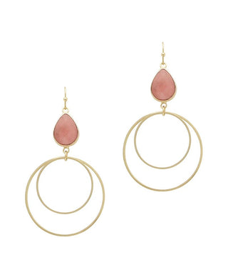 Worth It All Stone and Circle Earring - Bray and Em Boutique