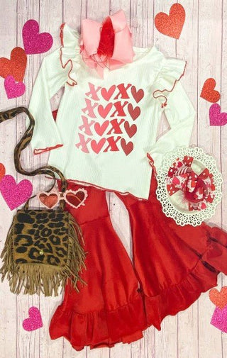 XOXO Ruffled Top and Pant Set - Bray and Em Boutique